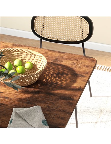 HOMCOM Mobile Drop Leaf Table Folding Kitchen Table Extendable Dining Table For Small Spaces With 6 Wheels & Storage Shelf Rusti - pic 87967 | FastDaddyshop