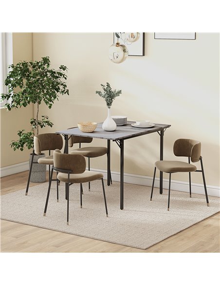 HOMCOM Folding Kitchen Table for 2-4 People, Drop Leaf Dining Table, Extendable Kitchen Table for Small Space, Grey 83A-150V80GY - pic 87993 | FastDaddyshop