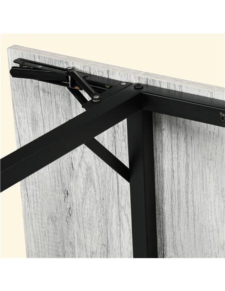 HOMCOM Folding Kitchen Table for 2-4 People, Drop Leaf Dining Table, Extendable Kitchen Table for Small Space, Grey 83A-150V80GY - pic 87994 | FastDaddyshop