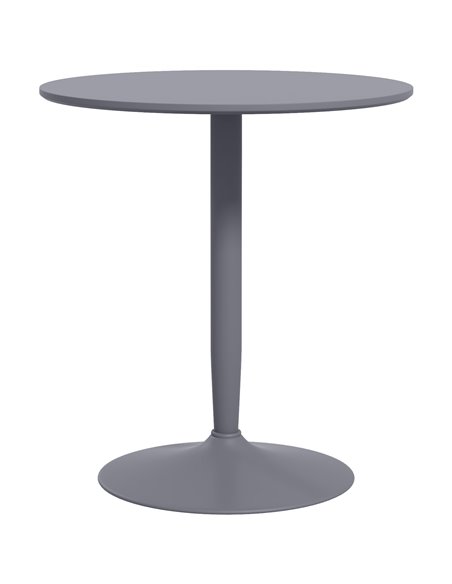 HOMCOM Round Dining Table, Modern Dining Room Table with Steel Base, Non-slip Foot Pad, Space Saving Small Dining Table, Grey 83 - pic 87995 | FastDaddyshop