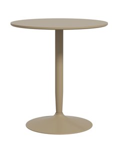 HOMCOM Round Dining Table, Modern Dining Room Table with Steel Base, Non-slip Foot Pad, Space Saving Dining Table, Light Brown 8