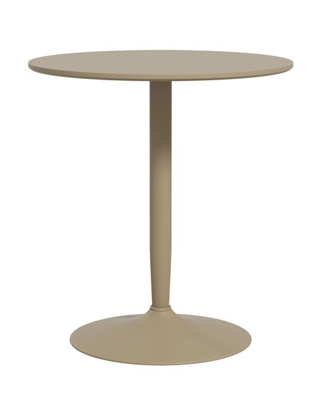 HOMCOM Round Dining Table, Modern Dining Room Table with Steel Base, Non-slip Foot Pad, Space Saving Dining Table, Light Brown 8 - pic 88004 | FastDaddyshop