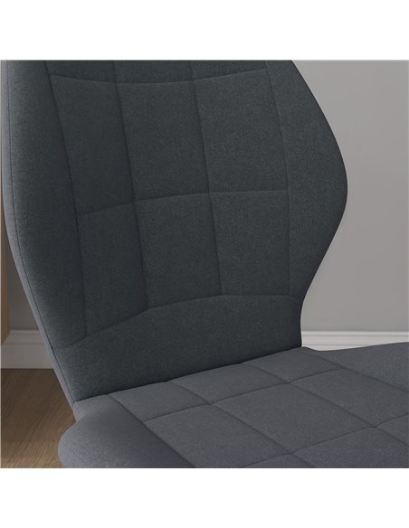 HOMCOM Set of Four Flannel Relaxed Tub Dining Chairs - Dark Grey 83A-135V70CG - pic 88210 | FastDaddyshop