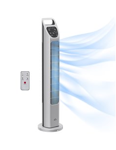 HOMCOM 31" Oscillating Tower Fan with Remote Control, 4H Timer, 3 Speed 3 Modes, Quiet Electric Floor Standing Fan for Home Offi
