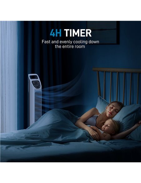 HOMCOM 31" Oscillating Tower Fan with Remote Control, 4H Timer, 3 Speed 3 Modes, Quiet Electric Floor Standing Fan for Home Offi - pic 88342 | FastDaddyshop