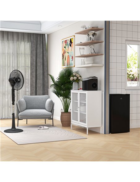 HOMCOM DC Pedestal Fan, 17.5'' Standing Fan w/ 28 Speeds, 3 Modes, 75° Oscillation, 12-Hour Timer, Adjustable Height, Mosquito R - pic 88354 | FastDaddyshop