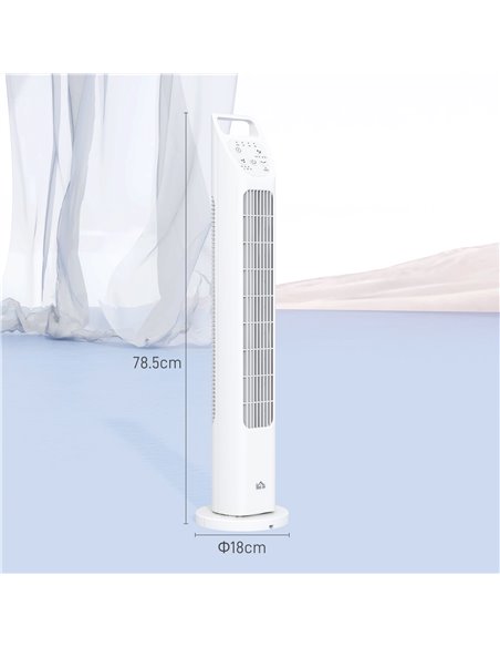 HOMCOM 31" Oscillating Tower Fan w/ Remote Control, 4H Timer, 3 Speed 3 Modes, Quiet Electric Floor Standing Fan for Home Office - pic 88357 | FastDaddyshop