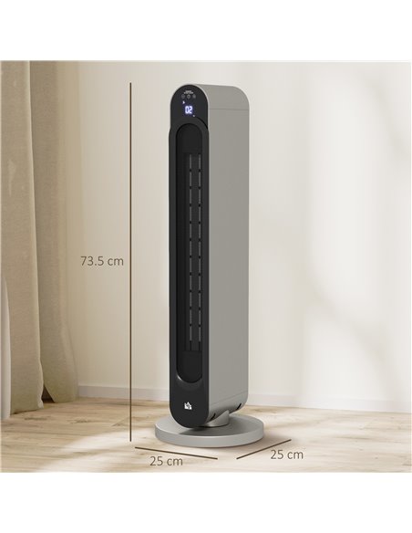 HOMCOM Electric Heater, 2200W Energy Efficient Ceramic Heater with Remote, 3 Modes, Timer, 45° Oscillation, Space Heater for Hom - pic 88528 | FastDaddyshop