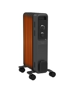 HOMCOM 1500W Oil Filled Radiator, 7 Fin, Portable Electric Heater with 3 Heat Settings, Safety Cut-Off and Wheels, Grey 820-274V
