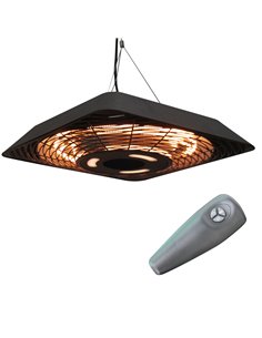 Outsunny 2000W Electric Hanging Patio Heater Ceiling Mounted Halogen Heating Indoor Outdoor with Remote Control Aluminium 842-13
