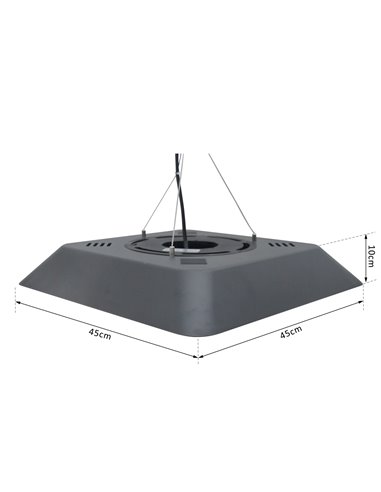 Outsunny 2000W Electric Hanging Patio Heater Ceiling Mounted Halogen Heating Indoor Outdoor with Remote Control Aluminium 842-13