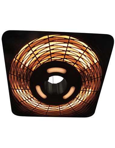 Outsunny 2000W Electric Hanging Patio Heater Ceiling Mounted Halogen Heating Indoor Outdoor with Remote Control Aluminium 842-13