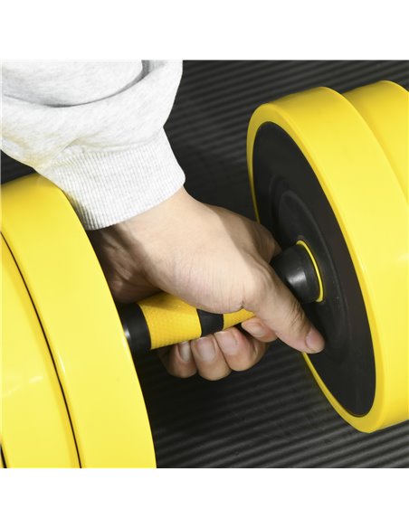 HOMCOM Adjustable Dumbbell Set: 30kg Weight Plates with Bar Clamps & Rod, Ergonomic Home Gym Fitness Equipment A91-088V02 - pic 88659 | FastDaddyshop