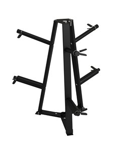 SPORTNOW Weight Tree Weight Rack for 5cm Weight Plates and Barbell Bar with 6 Fasten Clamps, 300kg Capacity A91-331V00BK