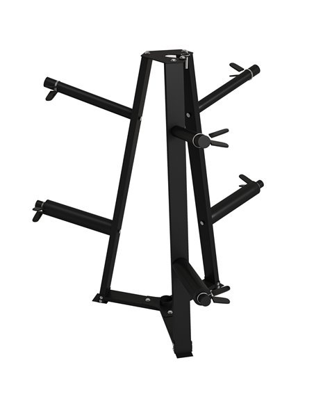 SPORTNOW Weight Tree Weight Rack for 5cm Weight Plates and Barbell Bar with 6 Fasten Clamps, 300kg Capacity A91-331V00BK - pic 88706 | FastDaddyshop