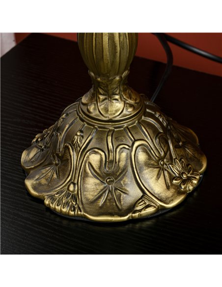 HOMCOM Stained Glass Bedroom Table Lamp, Handcrafted Artisan Collectible, Bedside Light, Multi-Coloured, Zinc Alloy B31-489V70MX - pic 88741 | FastDaddyshop