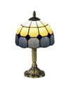 HOMCOM Handmade Stained Glass Bedroom Table Lamp, Antique Bedside Light for Bedroom, Living Room, Home, Decorative Night Light, 