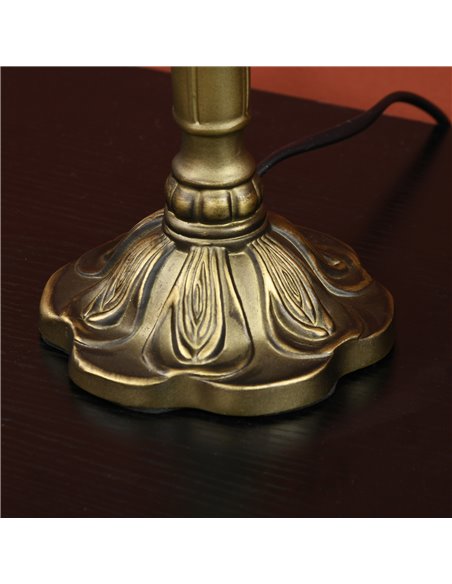 HOMCOM Handmade Stained Glass Bedroom Table Lamp, Antique Bedside Light for Bedroom, Living Room, Home, Decorative Night Light,  - pic 88759 | FastDaddyshop