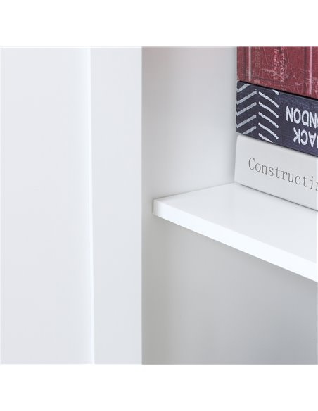 HOMCOM Accent Floor Storage Cabinet Kitchen Pantry with Adjustable Shelves and 2 Lower Doors, White 837-087WT - pic 88804 | FastDaddyshop