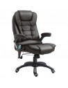 Homcom Executive Office Chair, PU Leather with Massage and Heat, Tilt and Reclining Function, Brown