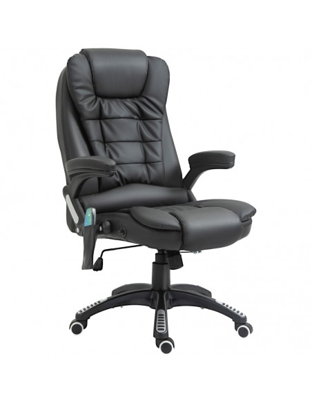 Homcom Executive Office Chair, PU Leather with Massage and Heat, Tilt and Reclining Function, Black - pic 8890 | FastDaddyshop
