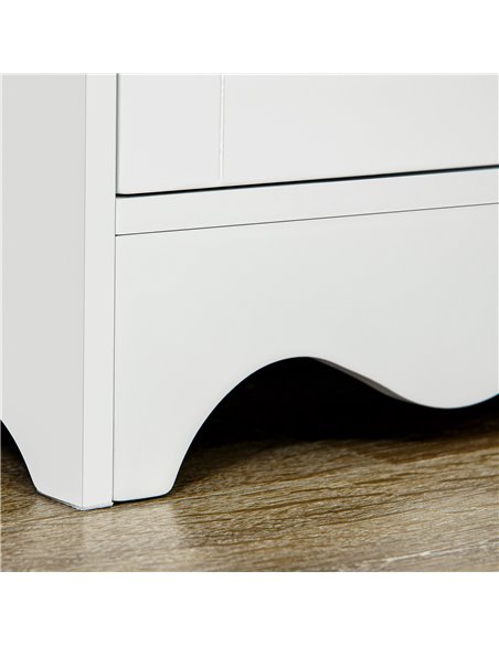 HOMCOM Freestanding 4-Door Kitchen Cupboard, Storage Cabinet Organizer with 4 Shelves,White 835-663BN - pic 88903 | FastDaddyshop
