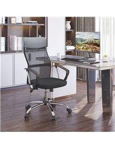 Homcom Ergonomic Office Chair with Adjustable Height, Tilt Function, Black 2