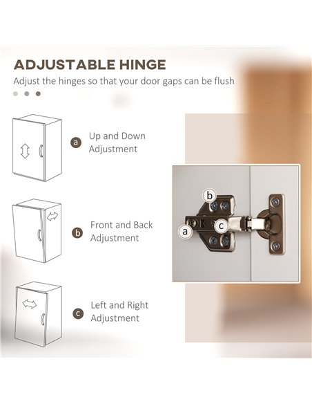 HOMCOM Freestanding Kitchen Cupboard, 4-Door Storage Cabinet Organizer with Adjustable Shelves, 170cm, White 835-925V80WT - pic 88982 | FastDaddyshop
