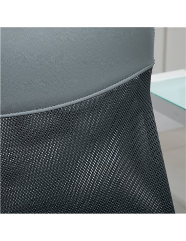 HOMCOM Ergonomic Office Chair Mesh Chair with Adjustable Height Tilt Function Black