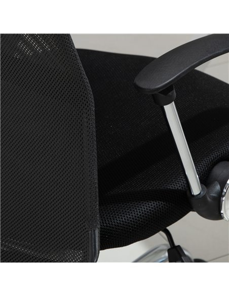 HOMCOM Ergonomic Office Chair Mesh Chair with Adjustable Height Tilt Function Black - pic 8901 | FastDaddyshop