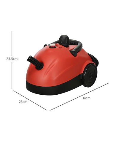 HOMCOM Portable Steam Cleaner for Chemical Free Cleaning, 3.5bar Multi-purpose Steamer w/ 13 Pieces Accessory, Steam Mop for Kit