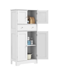 HOMCOM Kitchen Cupboard, Modern Freestanding Kitchen Storage Cabinet with Doors and Shelves, Kitchen Cabinet with Drawer and Adj