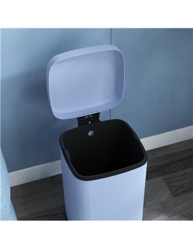 HOMCOM 20 Litre Pedal Bin, Fingerprint Proof Kitchen Bin with Soft-close Lid, Metal Rubbish Bin with Foot Pedal and Removable In