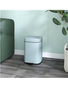 HOMCOM 12 Litre Pedal Bin, Fingerprint Proof Kitchen Bin, Metal Rubbish Bin w/ Soft-close Lid, Foot Pedal & Removable Inner Buck 2