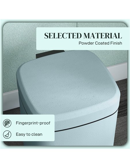 HOMCOM 12 Litre Pedal Bin, Fingerprint Proof Kitchen Bin, Metal Rubbish Bin w/ Soft-close Lid, Foot Pedal & Removable Inner Buck - pic 89098 | FastDaddyshop