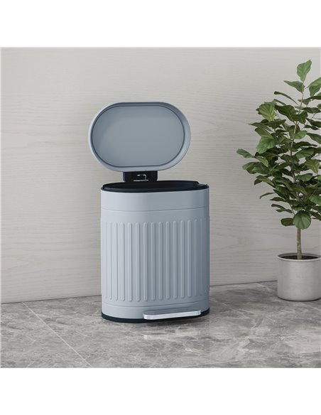 HOMCOM 20 Litre Pedal Bin, Fingerprint Proof Kitchen Bin with Soft-close Lid, Metal Rubbish Bin with Foot Pedal and Removable In - pic 89118 | FastDaddyshop