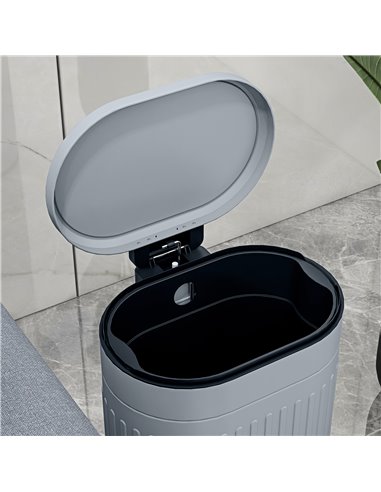 HOMCOM 20 Litre Pedal Bin, Fingerprint Proof Kitchen Bin with Soft-close Lid, Metal Rubbish Bin with Foot Pedal and Removable In