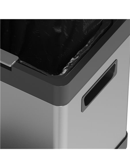 HOMCOM Dual Kitchen Bin, 20+14L Double Bin for Recycling and Waste, Stainless Steel Vertical Pedal Bin w/ Tilt Out Bin, Soft-Clo - pic 89155 | FastDaddyshop