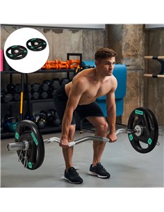 SPORTNOW Olympic Weight Set: Tri-Grip Rubber Barbell & 2 x 10kg Plates for Strength Training, Black A91-254V04BK 2
