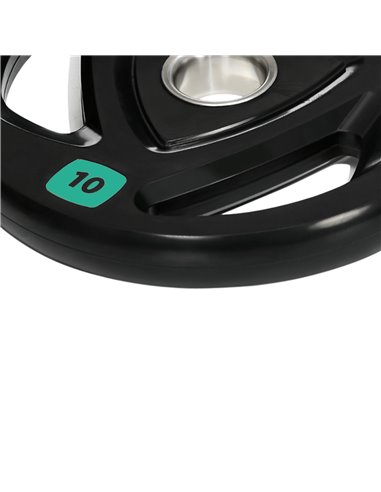 SPORTNOW Olympic Weight Set: Tri-Grip Rubber Barbell & 2 x 10kg Plates for Strength Training, Black A91-254V04BK