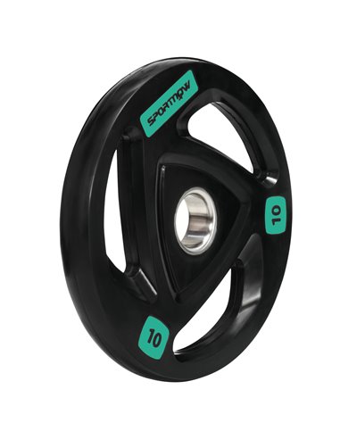 SPORTNOW Olympic Weight Set: Tri-Grip Rubber Barbell & 2 x 10kg Plates for Strength Training, Black A91-254V04BK