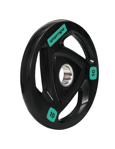SPORTNOW Olympic Weight Set: Tri-Grip Rubber Barbell & 2 x 10kg Plates for Strength Training, Black A91-254V04BK - pic 89172 | FastDaddyshop