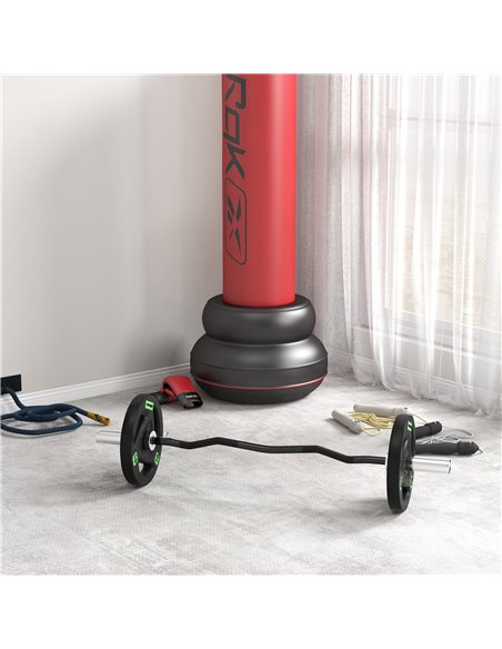 SPORTNOW Olympic Weight Set: Tri-Grip Rubber Barbell & 2 x 10kg Plates for Strength Training, Black A91-254V04BK - pic 89173 | FastDaddyshop