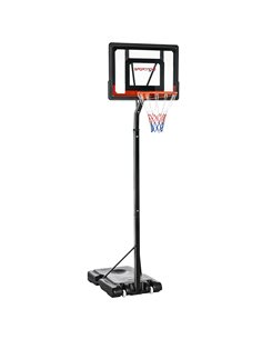 SPORTNOW 2.1-2.6m Adjustable Basketball Hoop and Basketball Stand w/ Sturdy Backboard and Weighted Base, Portable on Wheels A61-