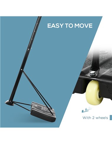SPORTNOW 2.3-3m Basketball Hoop and Stand with High Strength PE Backboard and Weighted Base, Portable on Wheels A61-036V00BK