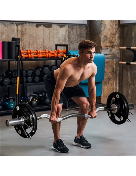 SPORTNOW Olympic Weight Plates: 2 x 5kg Tri-Grip Rubber Coated Plates with 5cm Holes, for Gym, Home & Strength Training A91-254V - pic 89202 | FastDaddyshop