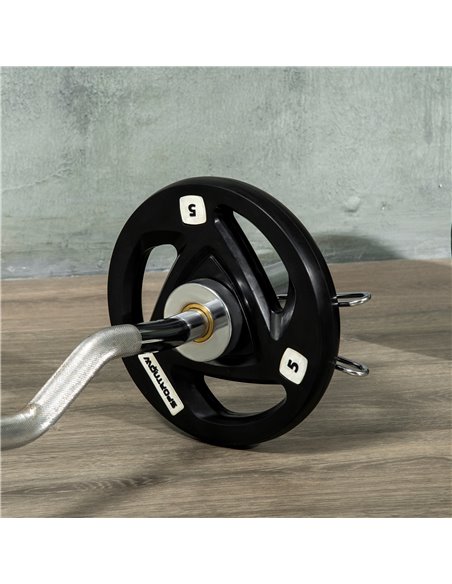 SPORTNOW Olympic Weight Plates: 2 x 5kg Tri-Grip Rubber Coated Plates with 5cm Holes, for Gym, Home & Strength Training A91-254V - pic 89207 | FastDaddyshop