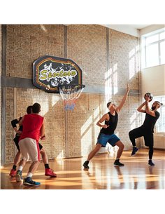 SPORTNOW Wall Mounted Basketball Hoop, Mini Basketball Hoop and Backboard for Kids and Adults, Outdoors and Indoors Door & Wall  2
