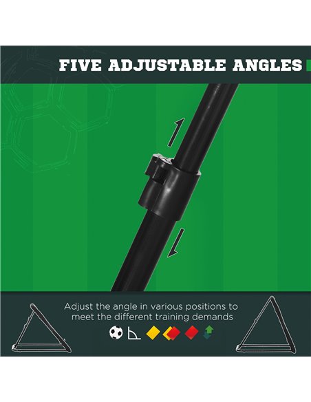 SPORTNOW Football Training Rebounder Net, 5 Adjustable Angles, Foldable Kickback Target Goal for Indoor & Outdoor Play, Blue A62 - pic 89258 | FastDaddyshop