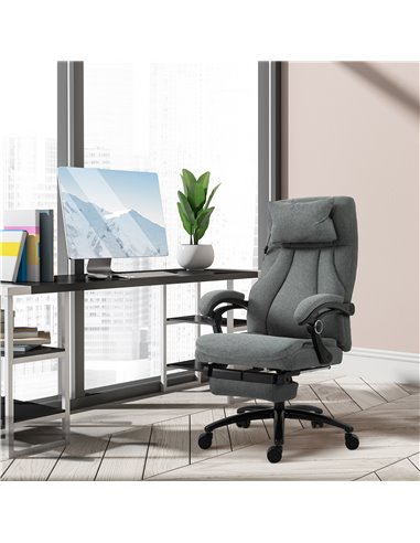 Vinsetto Office Chair 2-Point Removable Vibration Massage Pillow Executive Ergonomic USB Power Adjustable Height Swivel